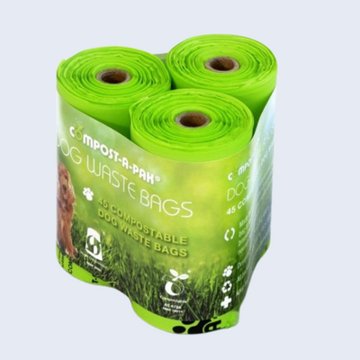 Compost-A-Pak Biodegradable Dog Waste Bags - Eco-Friendly & Compostable pack of 3