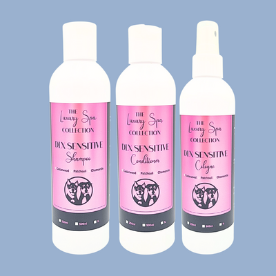 Aussie Pooch Luxury Spa DLX Sensitive Skin Grooming Shampoo & Conditioner Bundle – Targets sensitive skin, reinforcing its soothing benefits