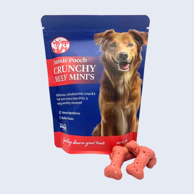 Aussie Pooch Mini Biscuits 500g - Beef