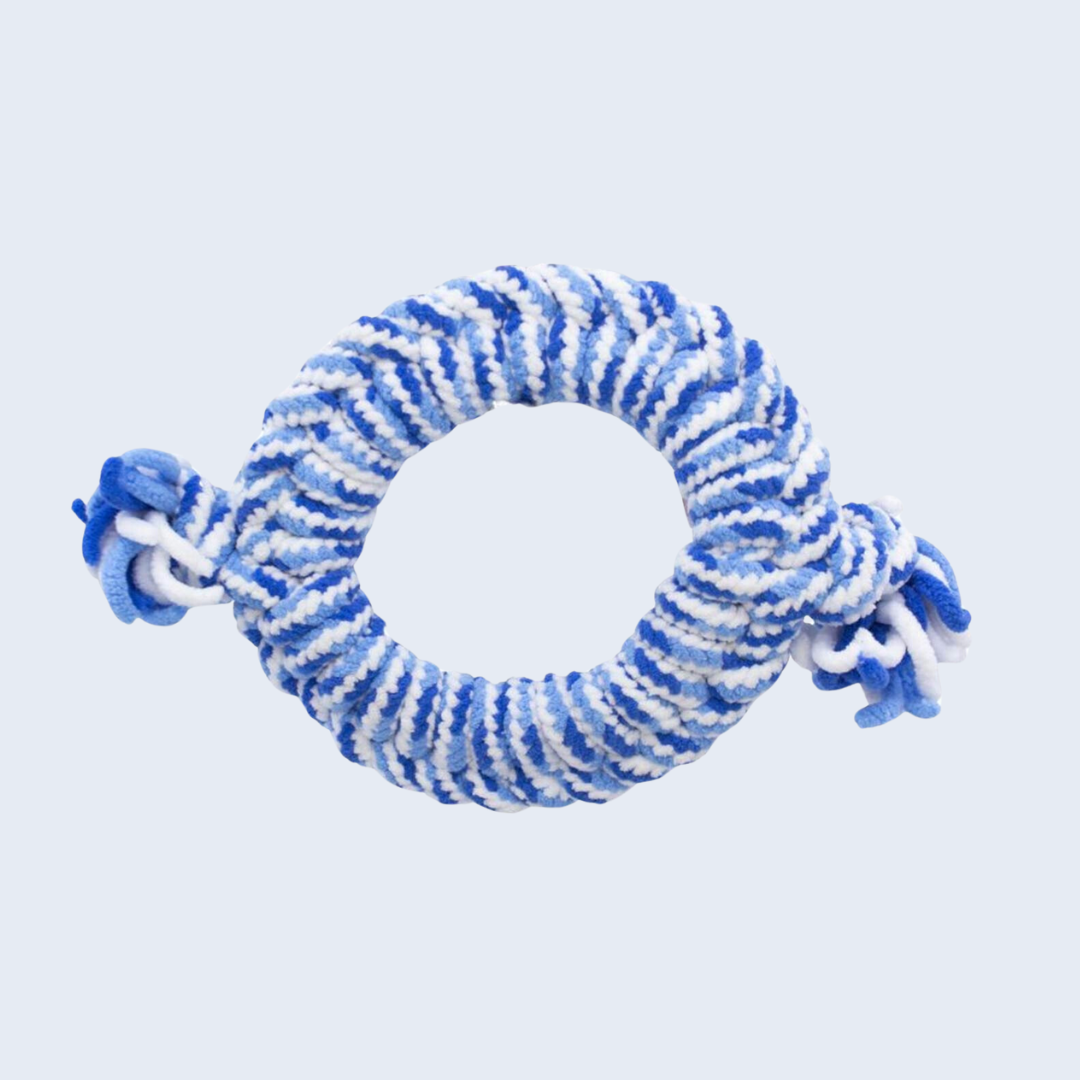 KONG Puppy Rope Ring Dog Throw & Tug Toy Assorted Medium