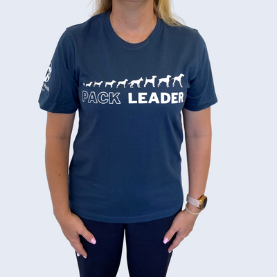 Dog Lovers Unisex Cotton Tee - Leader of the Pack - Blue