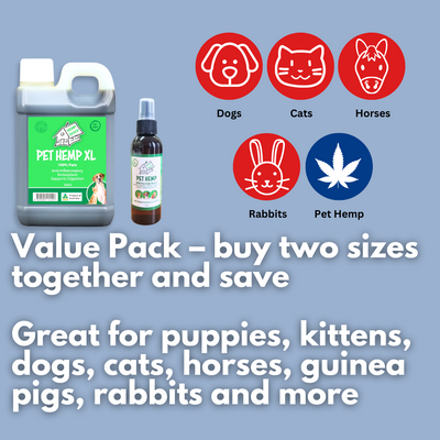 Pet Hemp Spray 125ml + Pet Hemp 500ml Refill bundle