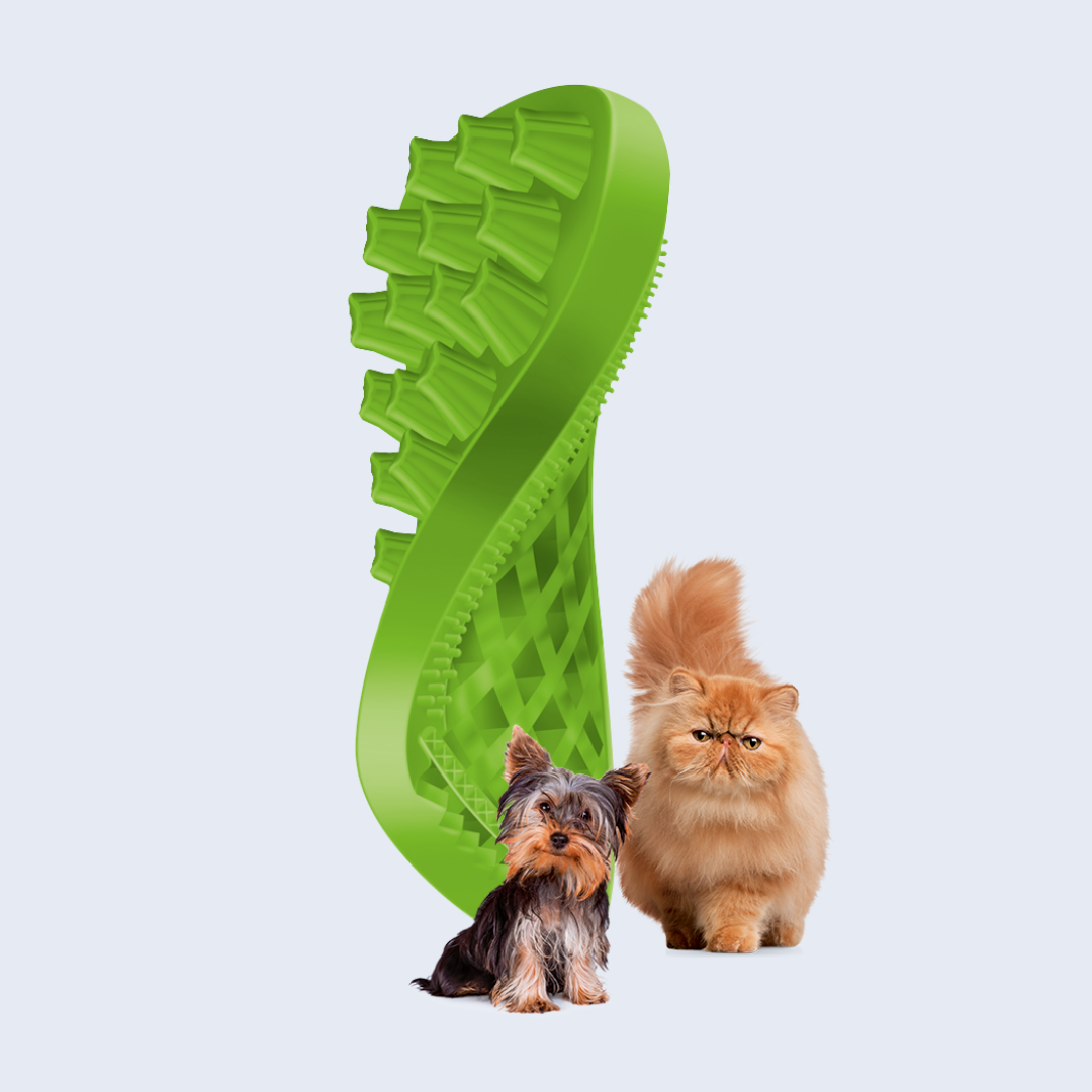 Pet + Me Silicon Brush - Green