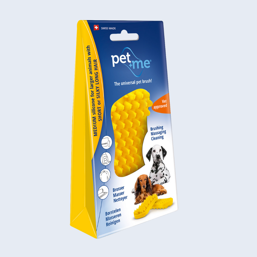Pet + Me Silicon Brush - Yellow