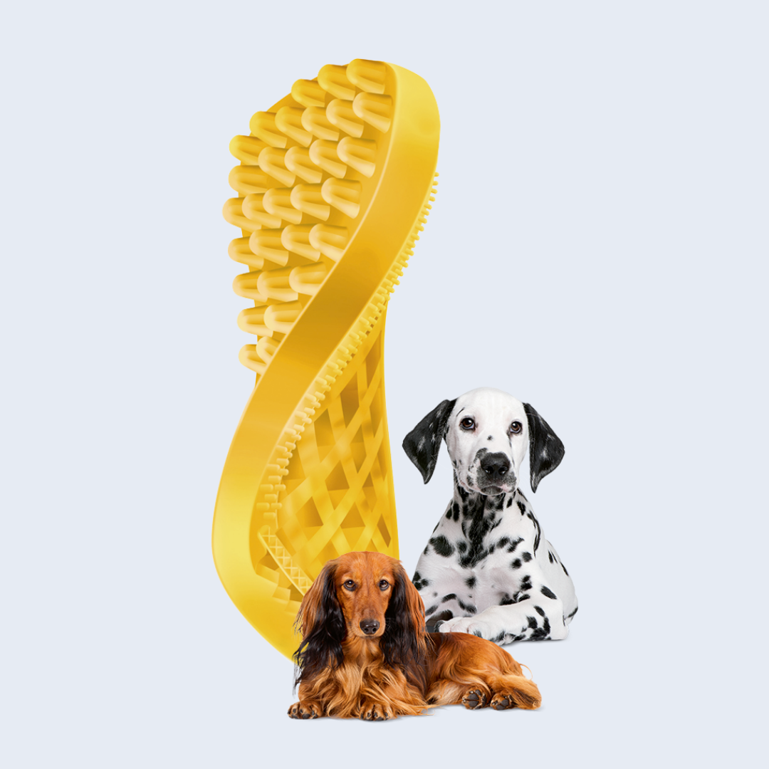 Pet + Me Silicon Brush - Yellow