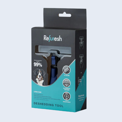 Refuresh Large size Gentle Deshedding Brush Tool for Pets with Long Hair