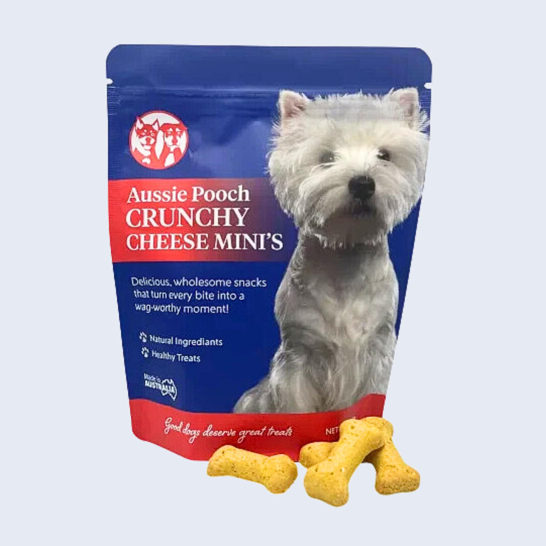 Aussie Pooch Mini Biscuits 500g - Cheese | Aussie Pooch Direct