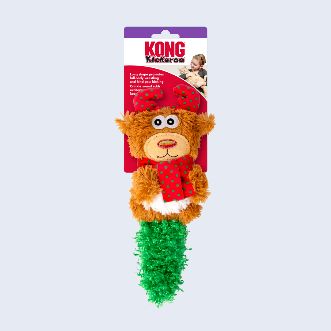 KONG Holiday Kickaroo Reindeer Christmas Toy