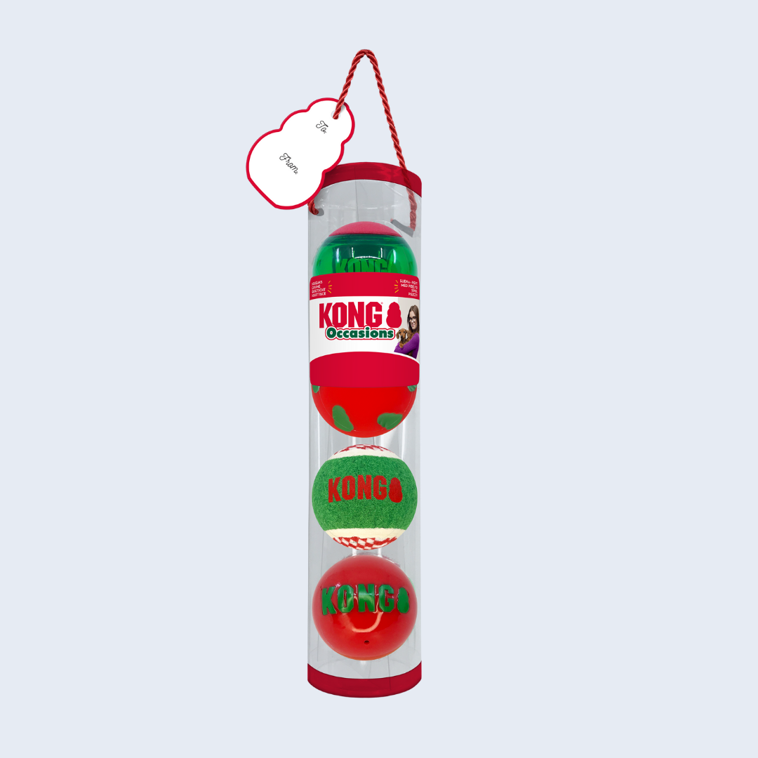 KONG Holiday Occasions Christmas Balls 4pk