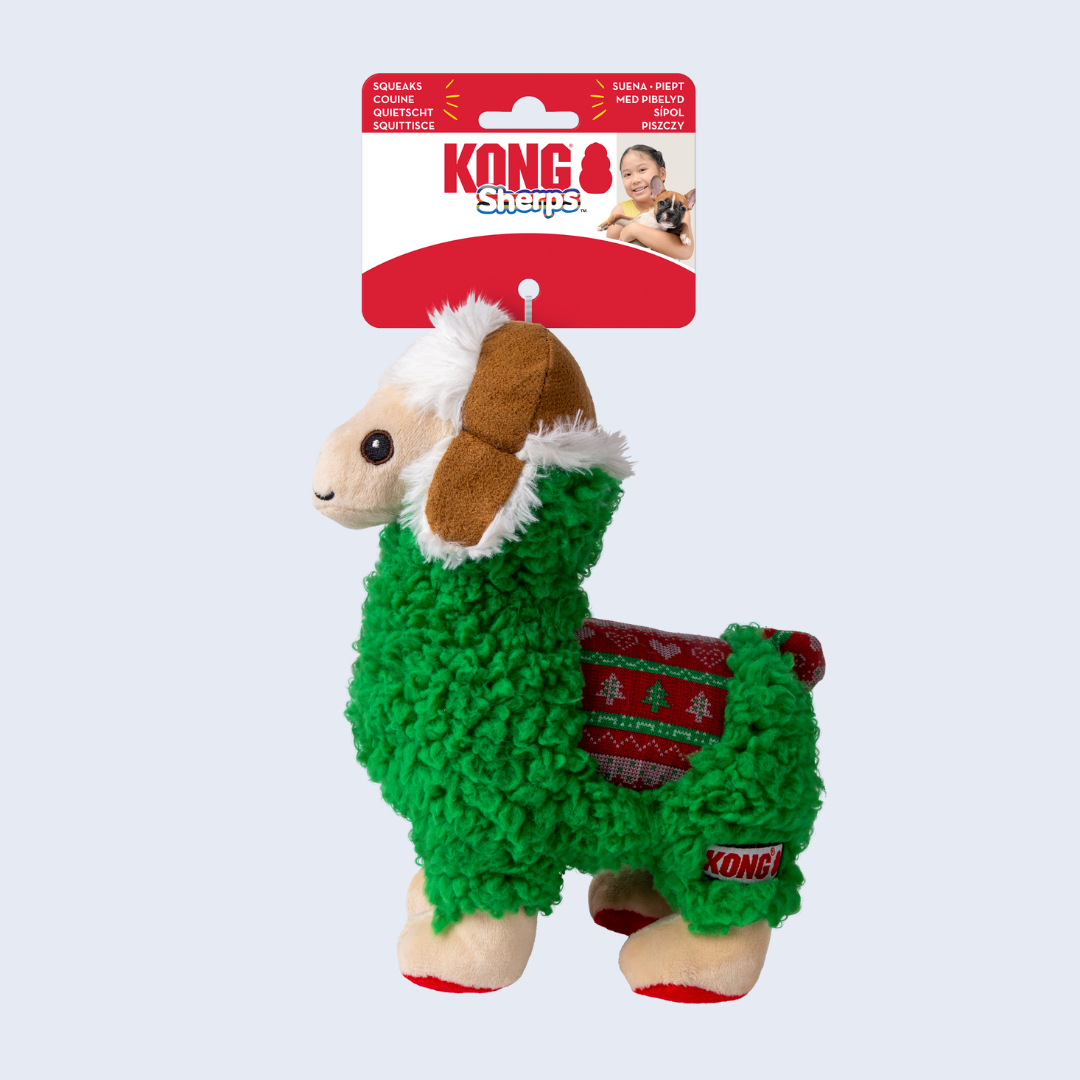 KONG Holiday Sherps Llama Christmas Toy Medium
