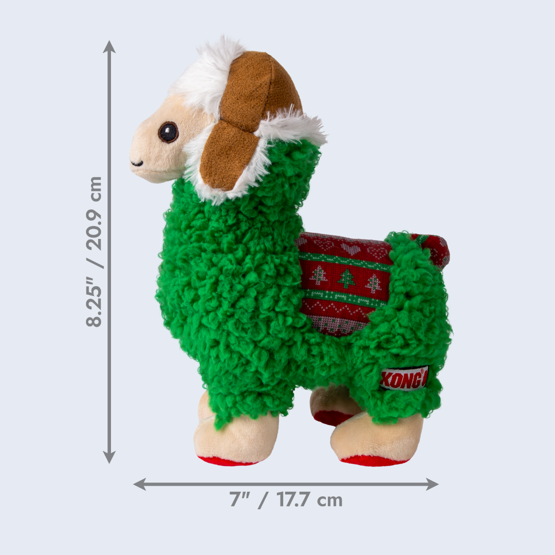 KONG Holiday Sherps Llama Christmas Toy Medium