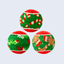 KONG Holiday SqueakAir Christmas Balls 6pk Medium