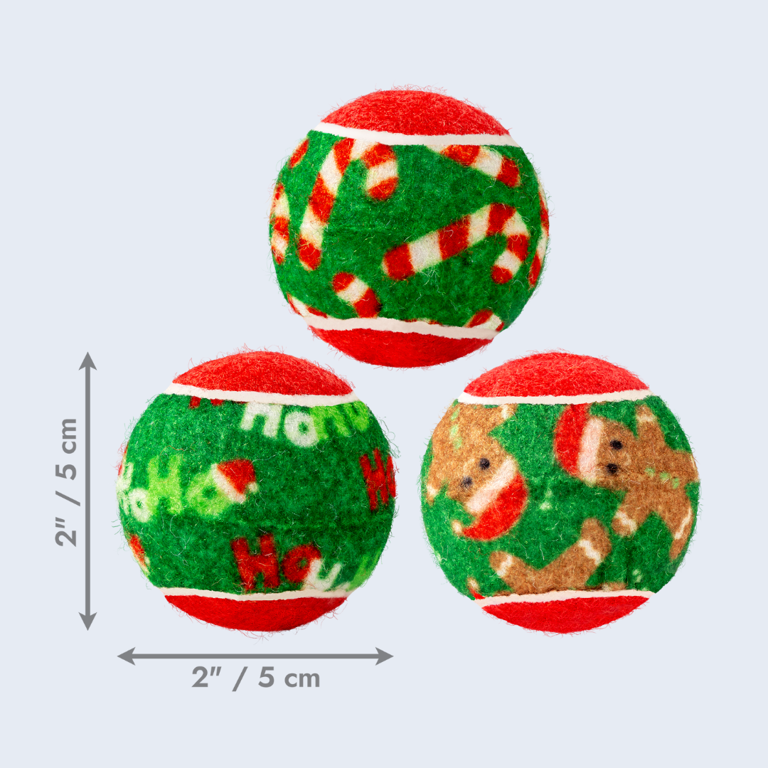 KONG Holiday SqueakAir Christmas Balls 6pk Medium