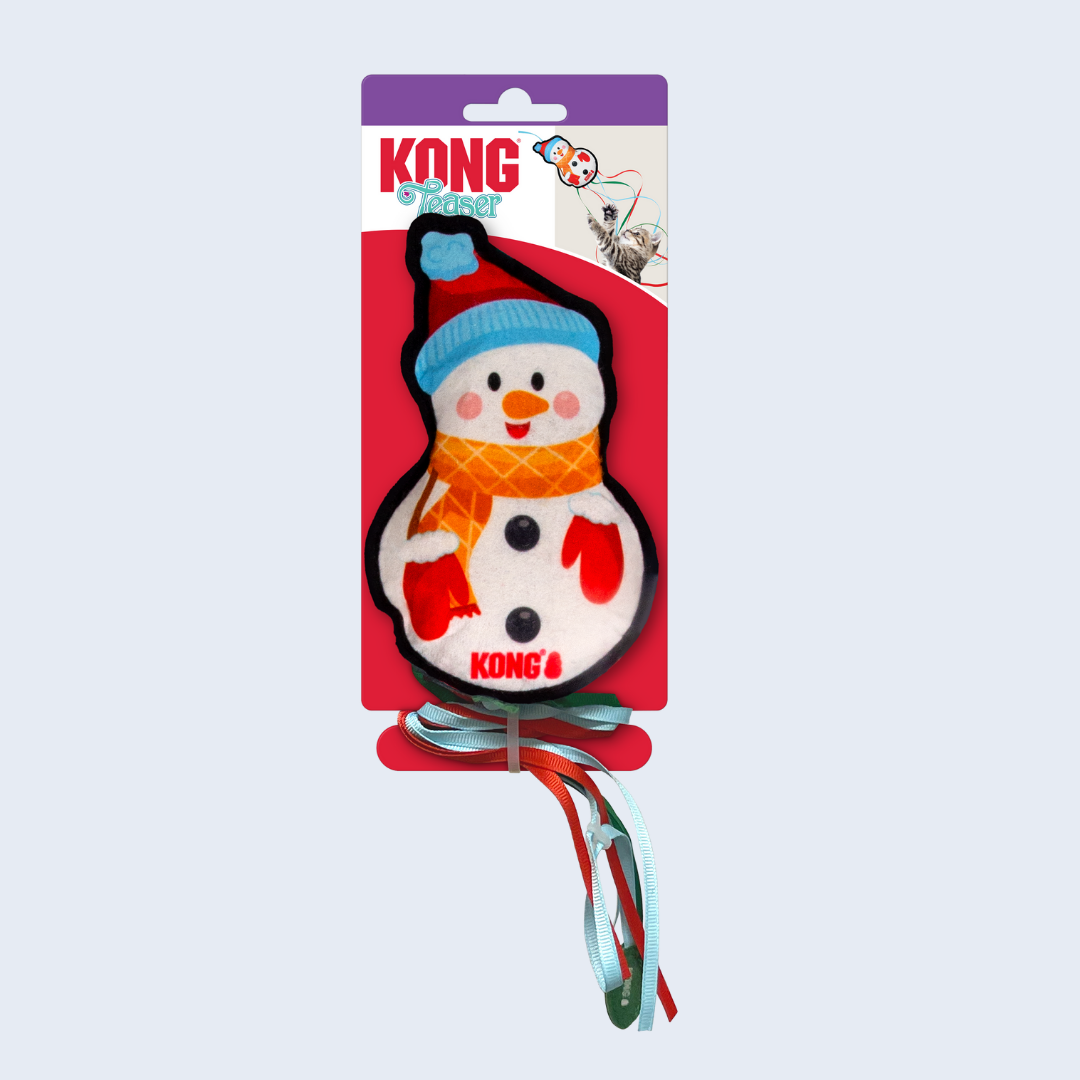 KONG Holiday Teaser Snowman Christmas Dog Toy